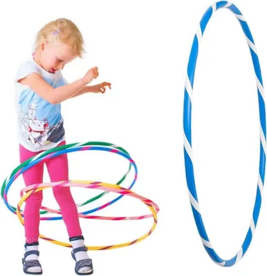Produktbild von Bunter Kinder Hula Hoop für kleine Profis, Ø60cm, Blau-Weiss