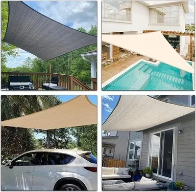 Produktbild von Sonnensegel rechteckig 2,5 x 3,5 m, wasserdichtes Sonnenschutzsegel, Farbe Anthrazit, 95% UV-Schutz, für den Außenbereich, Garten