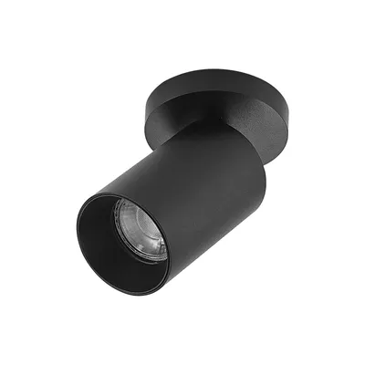 Produktbild von Arcchio Strahler Brinja, schwarz, rund, 12 cm hoch, Ø 6 cm