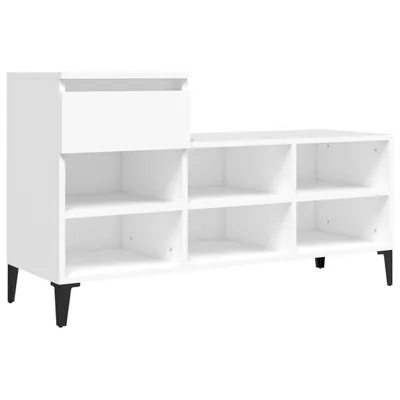 Obrázok produktu pre vidaXL Stojan na topánky biely 102x36x60 cm Drevo Materiál