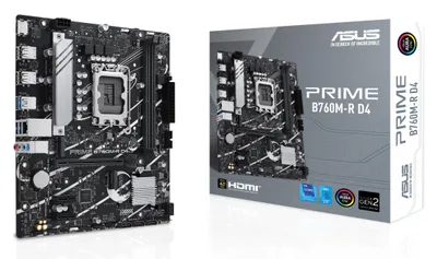 Produktbild von Asus 90Mb1Ha0-M0Eay0 Prime B760M-R D4//Lga1700,B760,Usb 5Gbps,Mb