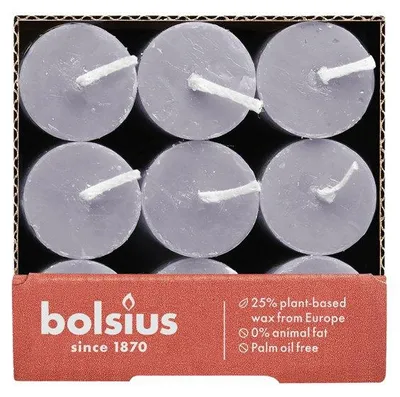Obrázek produktu pro Rustikální stolní svíčka matná levandule | 9 kusů