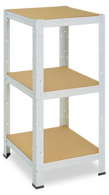 Image de shelfplaza HOME 100x50x50 cm Étagère charges lourde en blanc avec 3 étagères et une capacité de charge de 175 kg par étagère