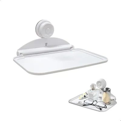 Produktbild von Duschregal mit Saugnäpfen 24.5 x 14 x 12 cm, weiß, Kunststoff, für Badezimmer