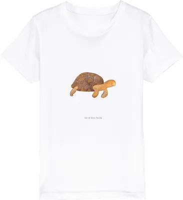 Produktbild von Mr. & Mrs. Panda Kleinkinder T-Shirt Schildkröte Marschieren 3-4 Jahre (98/104) - Weiß - Geschenk, Kindershirt, Meer, Lieblingsmensch, Kinder Mädchen, Baumwollshirt