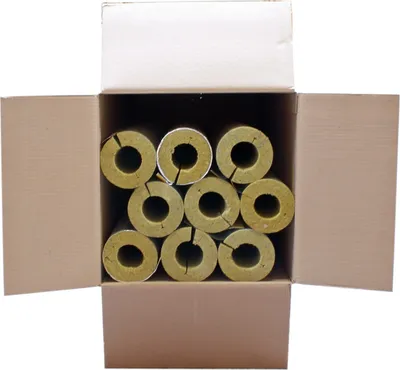 Produktbild von Karton 4m Steinwolle Rohrschale alukaschiert 54x56 mm 100% EnEV