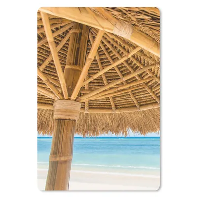 Produktbild von MuchoWow® Mauspad Mousepad Sonnenschirm - Strand - Meer - Tropisch 40x60 cm - Mousepads - Maus Mat - Pad - Mausunterlage - Schreibtisch Accesoire