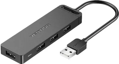 Immagine prodotto di Hub con alimentatore Vention CHMBB, 4x USB 2.0, 0,15 m, nero