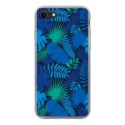 Produktbild von MuchoWow® Handyhülle Schutzhülle Hülle für iPhone SE 2022 Tropisch - Design - Blätter Silikon Softcase Handy Hülle - Schutzhülle