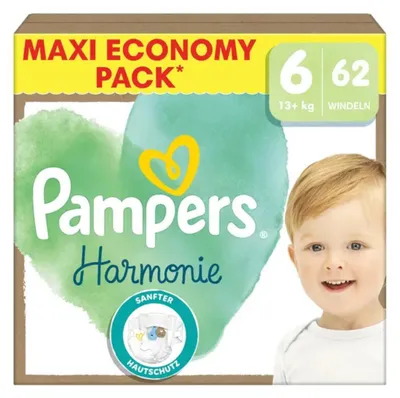 Produktbild von Pampers Harmonie – Windeln – 62 Stück – Größe 6 (ab 13 kg)
