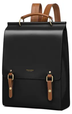 Produktbild von Lederrucksack mit Diebstahlschutz für Damen