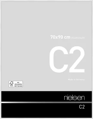 Produktbild von nielsen Aluminium Bilderrahmen C2, 70x90 cm, Weiß Glanz