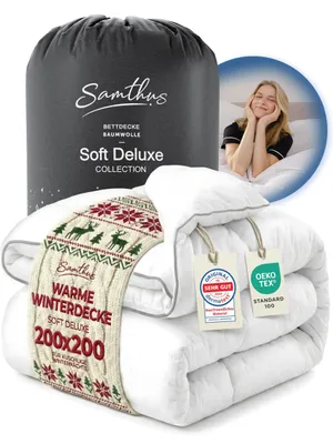 Obrázok produktu pre Zimná prikrývka - 200 x 200 cm - 100% bavlna - Teplá