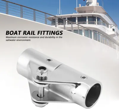Image de Connecteur pivotant pliable en acier inoxydable Raccords de tube de rail de bateau pour Yacht(22MM)