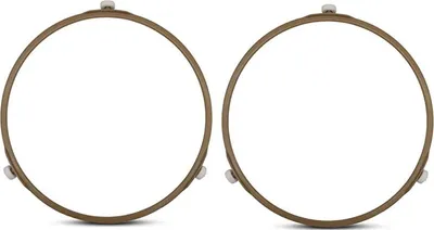Produktbild von 2er Pack Universal Ersatz Drehring 18 cm für Mikrowellen Drehteller | Ø Rad 12 mm | Drehscheibe passend für AEG, Siemens, Bosch, Severin | Mikrowelle Drehteller Halter | Rollenring | Bodendüse