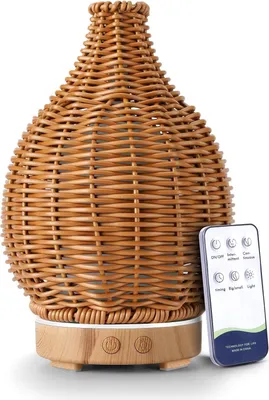 Produktbild von Ultraschall Aromatherapie Diffusor mit Fernbedienung, 100 ml, 7-Farben LED, geräuschloser Luftbefeuchter