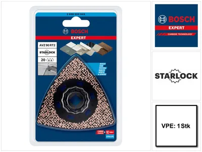 Zdjęcie produktu dla Bosch EXPERT AVZ 90 RT2 tarcza szlifierska Starlock 90 mm K20 1 szt. ( 2608900045 ) Węglik spiekany wielomateriałowy - następca 2608664351