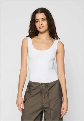 Immagine prodotto di Canottiera da donna Urban Classics, modello "Ladies Organic Tank Body", confezione da 2, colore bianco e nero - taglia 4XL