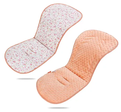 Image de Coussin de siège double face pour poussettes et landaus, motif floral