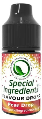 Immagine prodotto di Gocce aromatizzanti speciali Birnendrops, 30 ml. Aroma alimentare ad alta concentrazione, ideale per aromatizzare prodotti da forno, piatti e bevande