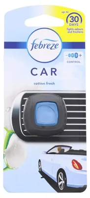 Produktbild von 3 x Febreze Car Lufterfrischerclip Reine Frische Baumwolle Fresh Auto 2ml entfernt Gerüche