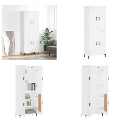 Immagine prodotto di vidaXL Credenza bianca 69,5x34x180 cm Materiale a base di legno - Credenza - Credenza - Credenza - Armadio