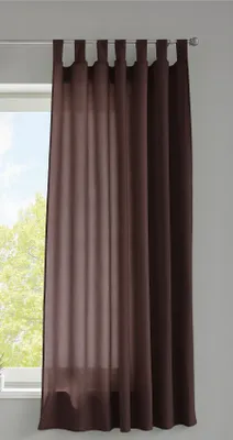 Produktbild von 1er Set Vorhang Schal Schlaufen »Berlin« HxB 175x140 cm Braun Blickdicht Microsatin Lichtdurchlässig Kräuselband Uni Matt, 20400N