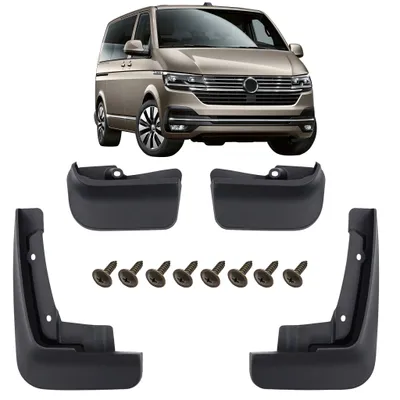 Produktbild von HERSTMOTO Schmutzfänger 4er-Set mit Befestigungssatz für Volkswagen T5 / T6 2003–2021, vorne und hinten [4 Stück]