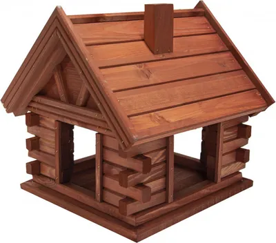 Immagine prodotto di 4iQ Mangiatoia per uccelli in legno massiccio BOGATKA V 38x38x40 cm