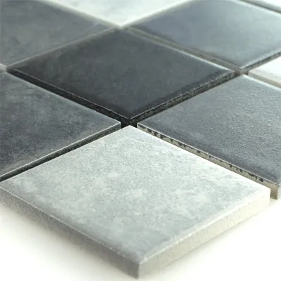 Produktbild von Keramik Mosaikfliesen Camacha Grau Schwarz Rutschhemmend