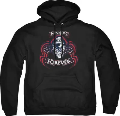 Obrázek produktu pro Bon Jovi - Mikina s kapucí "Forever Skull" pro muže/dámy Uni TV21086 (L) (Black)