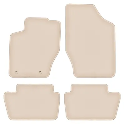 Produktbild von DURBAN Beige Velours-Fußmatten-Set für Citroen C4 I Coupé, Schrägheck (2004-2010)