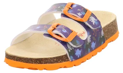 Productafbeelding van Slipper met voetbed, blauw/oranje (8090), maat 41