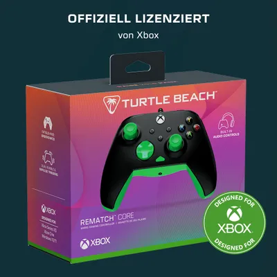 Immagine prodotto di Turtle Beach Rematch Core, gamepad, PC, Xbox, Xbox One, Xbox Series S, Xbox Series X, D-pad, pulsante opzioni, con cavo, USB, USB tipo C