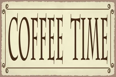 Produktbild von vianmo Holzschild 20x30 cm Coffee time beige