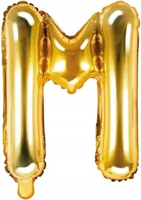 Obrázok produktu pre Fóliový balón Písmeno M 35 cm, zlatý