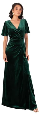 Produktbild von Maya Deluxe Damen Women's Long Velvet Maxi Ladies A-line Flowy Wedding Guest Bri
