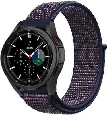Produktbild von Strap-it Samsung Galaxy Watch 4 Classic 42mm Nylonarmband (Lila/Blau)