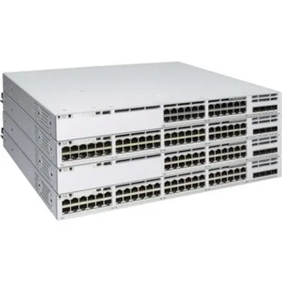 Produktbild von Cisco Catalyst 9300L - Network Essentials - Switch - L3 - managed - 48 x 10/100/1000 (UPOE) + 4 x 10 Gigabit SFP+ (Uplink) - an Rack montierbar - UPOE (675 W)