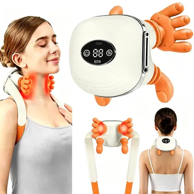 Produktbild von Nackenmassagegerät 4D, kabellos, mit Wärme und 3 Intensitätsstufen