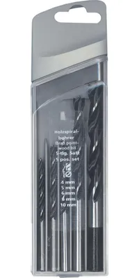 Immagine prodotto di Set di punte per legno 5 pezzi 4-10 mm FORTIS