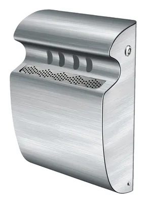 Immagine prodotto di Robusto posacenere da parete in acciaio inox spazzolato