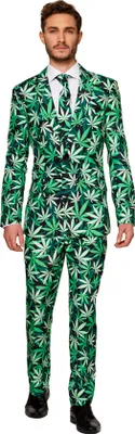 Produktbild von SuitMeister Cannabis Kostüm Anzug - für Karneval Größe: XL