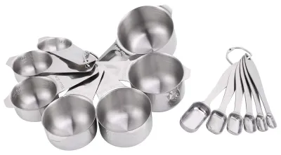 Immagine prodotto di Set di 13 misurini e cucchiai in acciaio inossidabile per la cucina