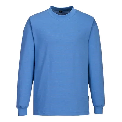 Image de Portwest AS22 T-shirt antistatique ESD à manches longues Hamilton Blue Taille S