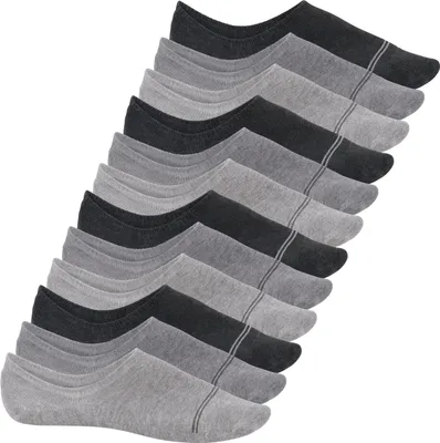 Produktbild von Footstar Damen und Herren Füßlinge (12 Paar) No Show Footies mit Anti-Slip - Sneak-it! - Grau-Mix 47-50