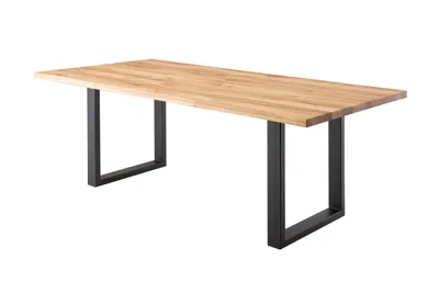 Produktbild von Esszimmertisch Rockford |180 x 90 | Wildeiche massiv | U-Gestell