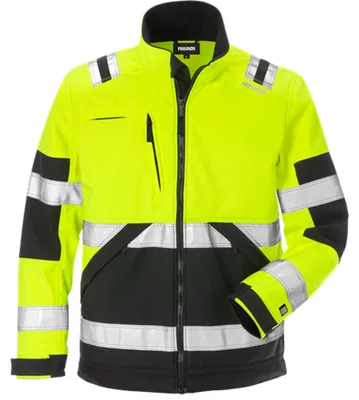 Immagine prodotto di Giacca softshell alta visibilità Fristads classe 2 4083 WYH alta visibilità giallo/nero XL