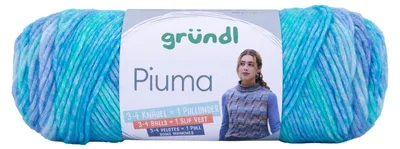 Zdjęcie produktu dla Gründl Wełna Piuma 100 g niebiesko-turkusowa