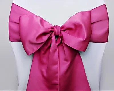 Produktbild von Stuhlschleifen | Satinläufer matt Fuchsia